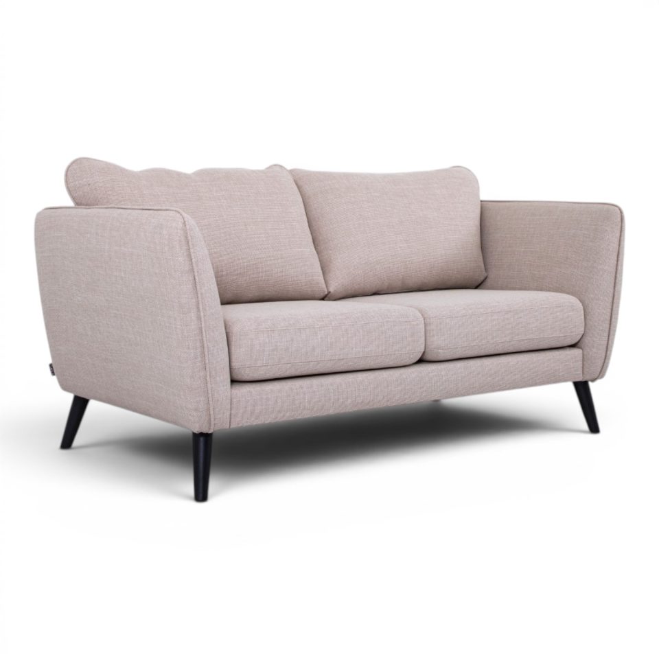 Freja 2-Sits Soffa i blush-rosa Björn Strukturtyg